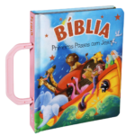 Bíblia INF Primeiros Passos Com Jesus Rosa