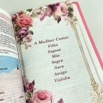 Bíblia De Estudo Da Mulher Sábia Com Harpa Magnólia Preta - Imagem 6