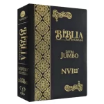 Bíblia Sagrada NVI Letra Jumbo Cover book Luxo Preta - Imagem 4
