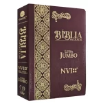 Bíblia Sagrada NVI Letra Jumbo Cover book Luxo Bordo
