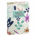 Bíblia Sagrada Letra Normal ARA Capa Dura Branca Flores