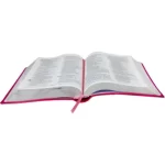Bíblia Sagrada NAA Letra Gigante Capa Pink Flor C/ Índice - Imagem 3
