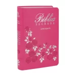 Bíblia Sagrada NAA Letra Gigante Capa Pink Flor C/ Índice