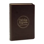 Bíblia Sagrada Letra Supergigante NAA Capa Luxo Vinho Folha
