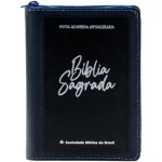 Bíblia Sagrada NAA Letra Maior Com Zíper Azul e Preta - Imagem 2